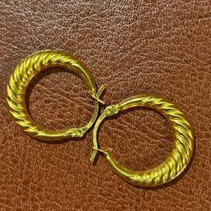 21k Gold Loop Earrings